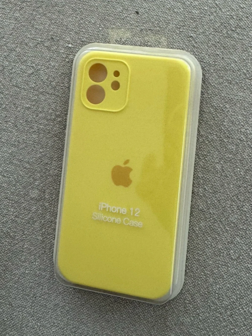 Apple iPhone 12 Silicone Case in Bright Yellow